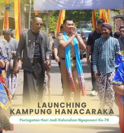 Peresmian Kampung Hanacaraka Pada HUT Ngeposari ke 76